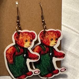 Earrings‎ Brown Bear Teacher Earrings